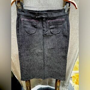 Vintage y2k Diesel denim midi skirt size 27